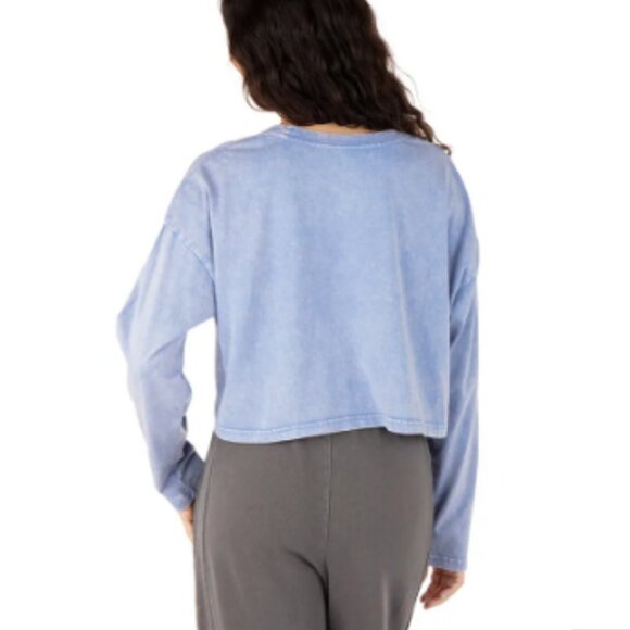 Hurley Pep Rally Long Sleeve Relaxed Cropped Tee NWT - Picture 2 of 2